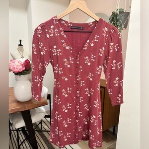Abercrombie Floral quarter-sleeve dress XXSP